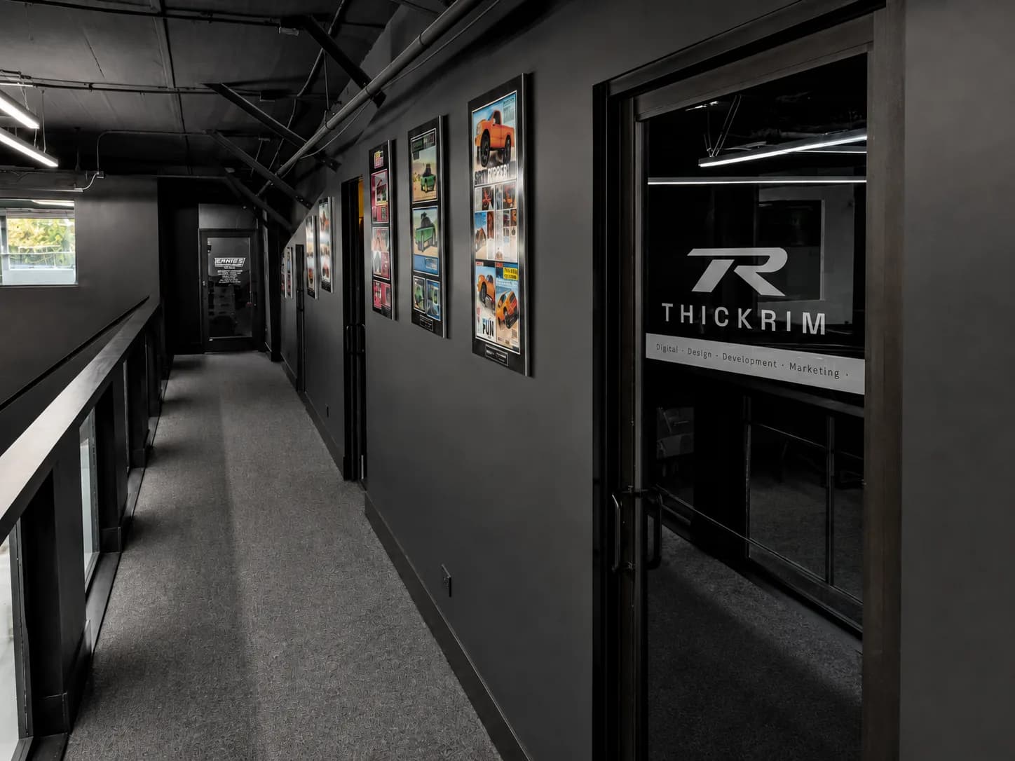 THICKRIM signage and workspace inside the Vernon Hills studio